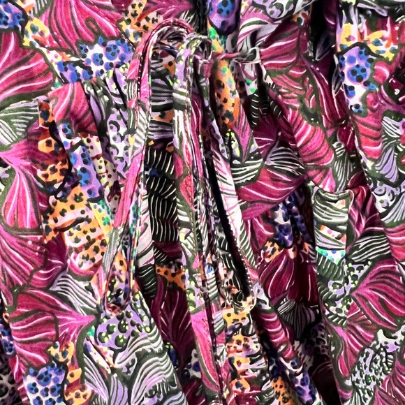 Women’s Coral Reef scallop edge wrap top- Kika Vargas x Target - purple -m - Picture 5 of 9